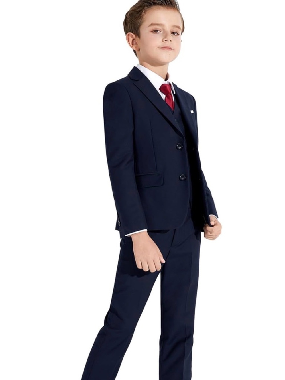 Boys Navy Five Piece Formal Suit Set Size 5